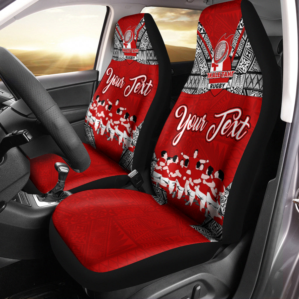 Custom Personalised Tonga Rugby Ikale Tahi Sipi Tau Car Seat Covers LT2 - Wonder Print Shop