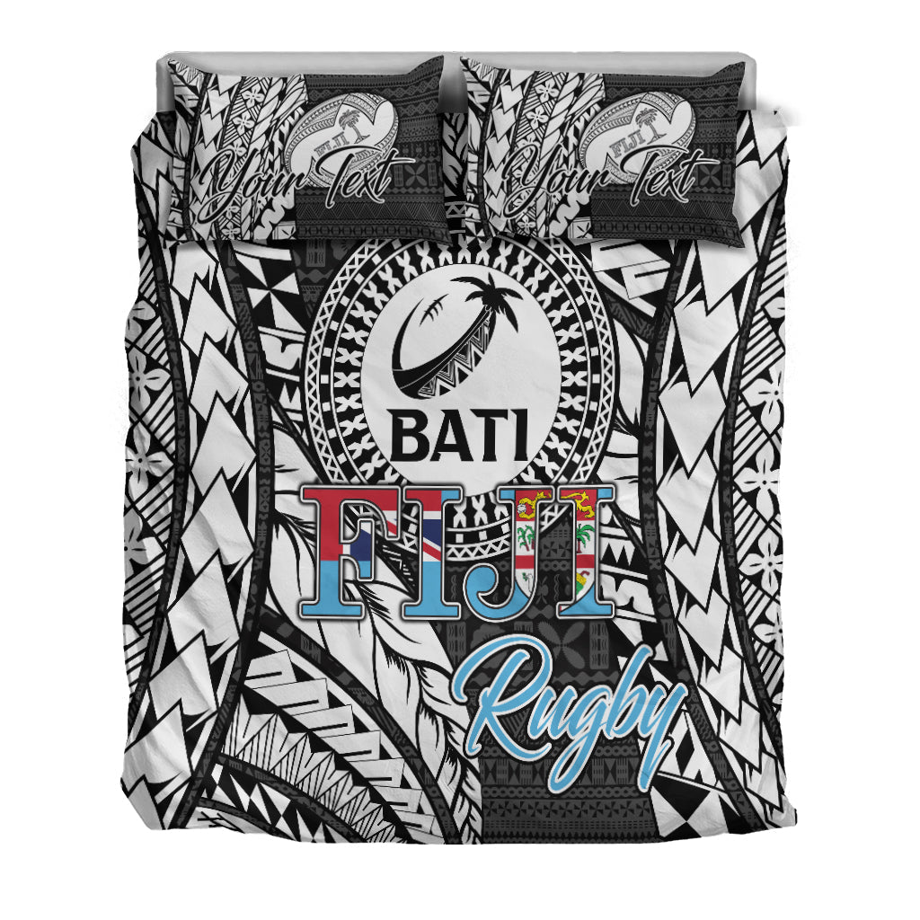 Custom Personalised Fiji Rugby Bati Tapa Pattern Bedding Set - LT2 - Wonder Print Shop