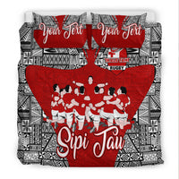 Custom Personalised Tonga Rugby Ikale Tahi Sipi Tau Bedding Set LT2 - Wonder Print Shop