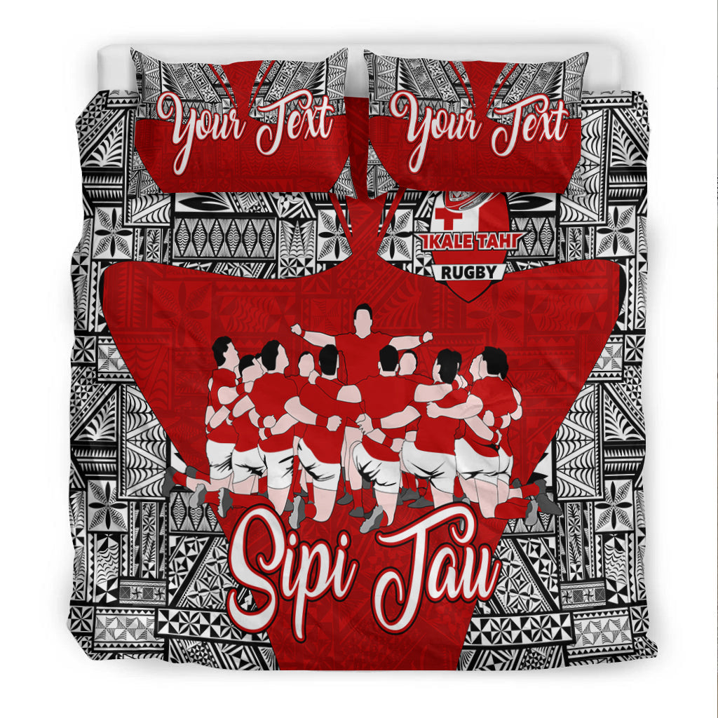 Custom Personalised Tonga Rugby Ikale Tahi Sipi Tau Bedding Set - LT2 - Wonder Print Shop