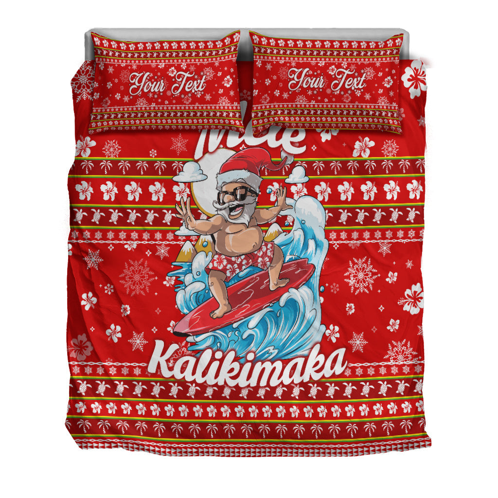Custom Personalised Hawaii Christmas Santas Surf Mele Kalikimaka Bedding Set LT2 - Wonder Print Shop