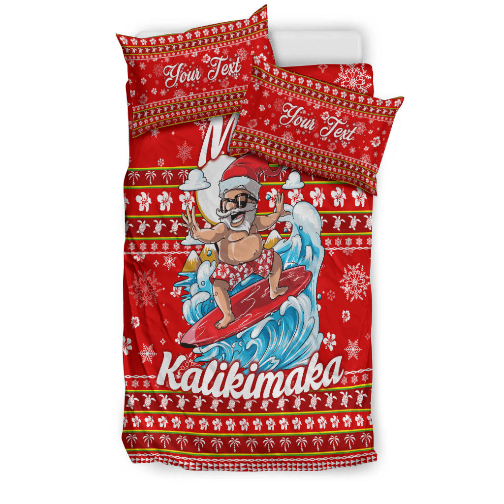 Custom Personalised Hawaii Christmas Santas Surf Mele Kalikimaka Bedding Set LT2 - Wonder Print Shop