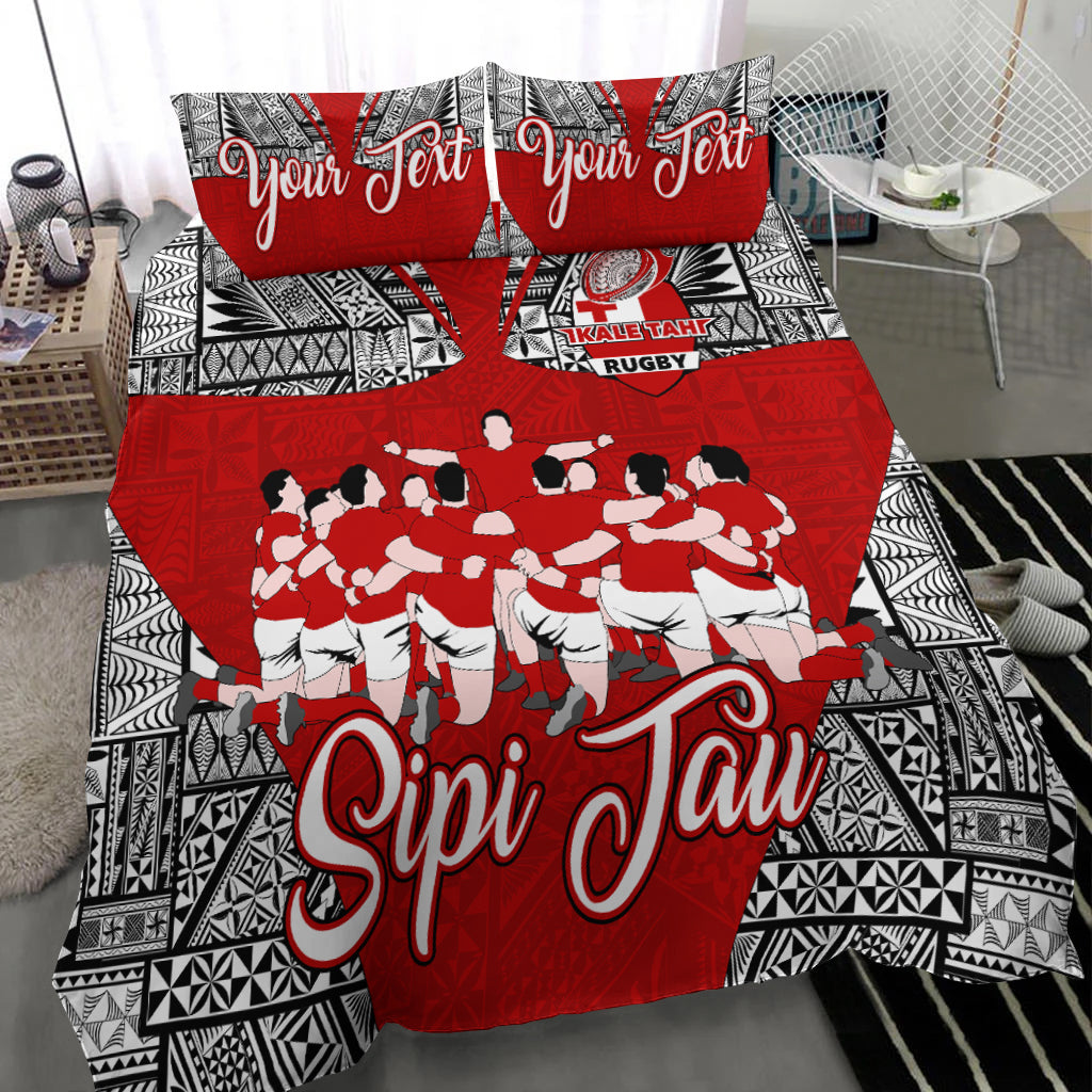 Custom Personalised Tonga Rugby Ikale Tahi Sipi Tau Bedding Set - LT2 - Wonder Print Shop