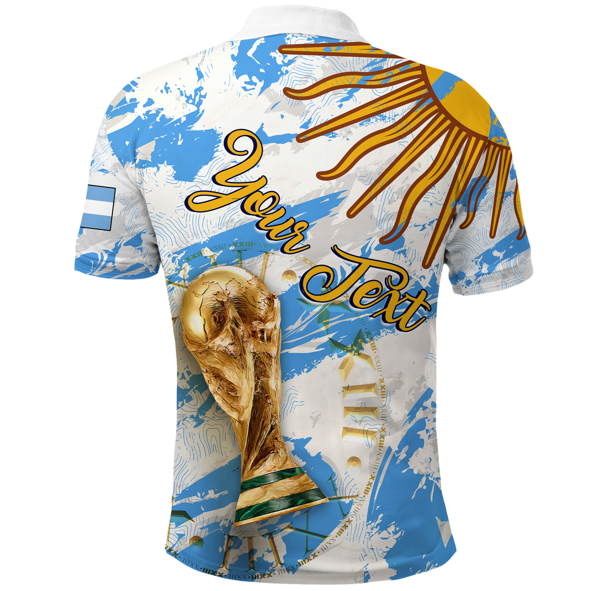 Custom Argentina Polo Shirt Football 2022 LT2 - Wonder Print Shop