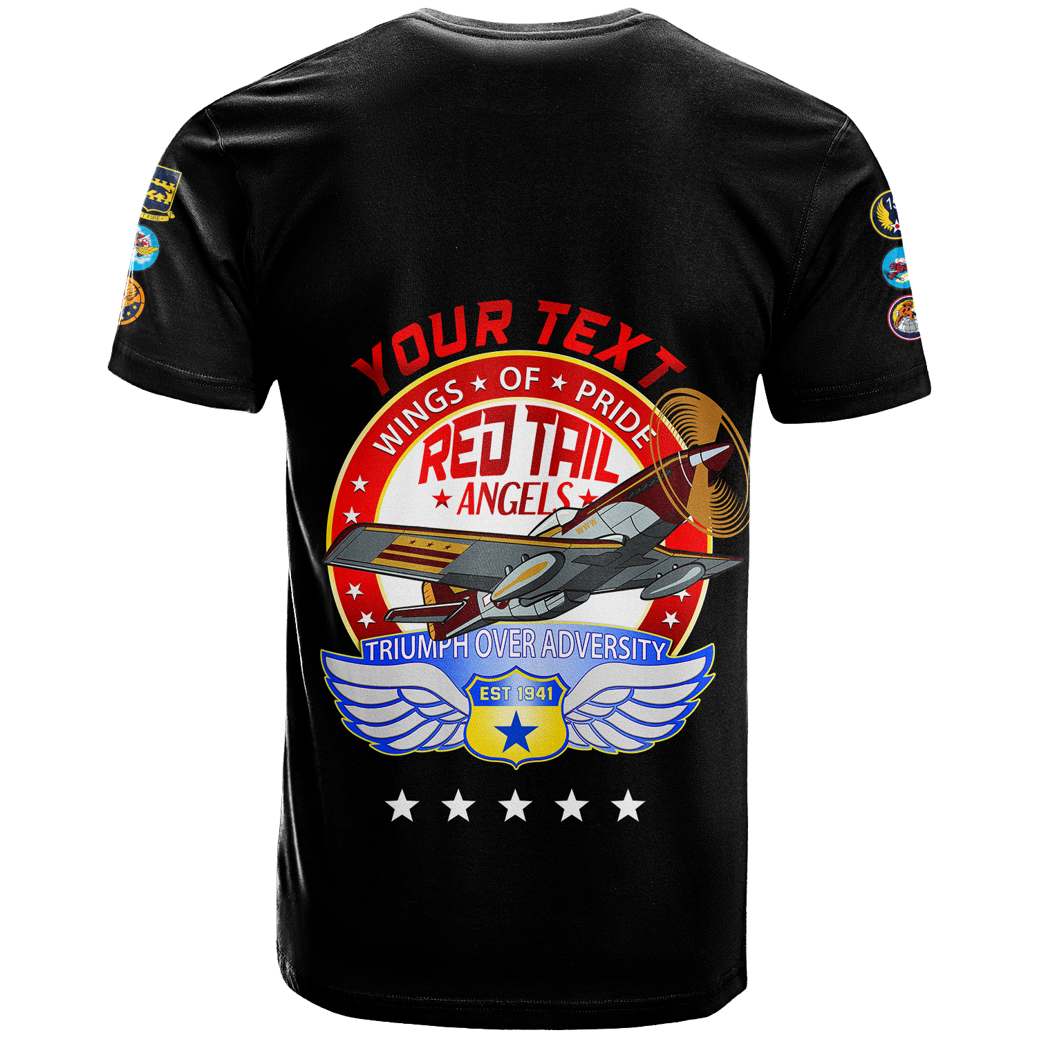 Custom Tuskegee Airmens Red Tails African American Heros T Shirt LT2 - Wonder Print Shop