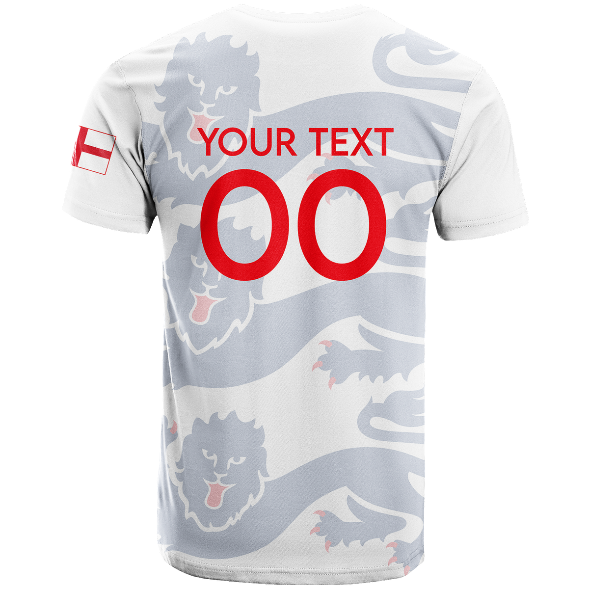 Custom England T Shirt Football 2022 LT2 - Wonder Print Shop