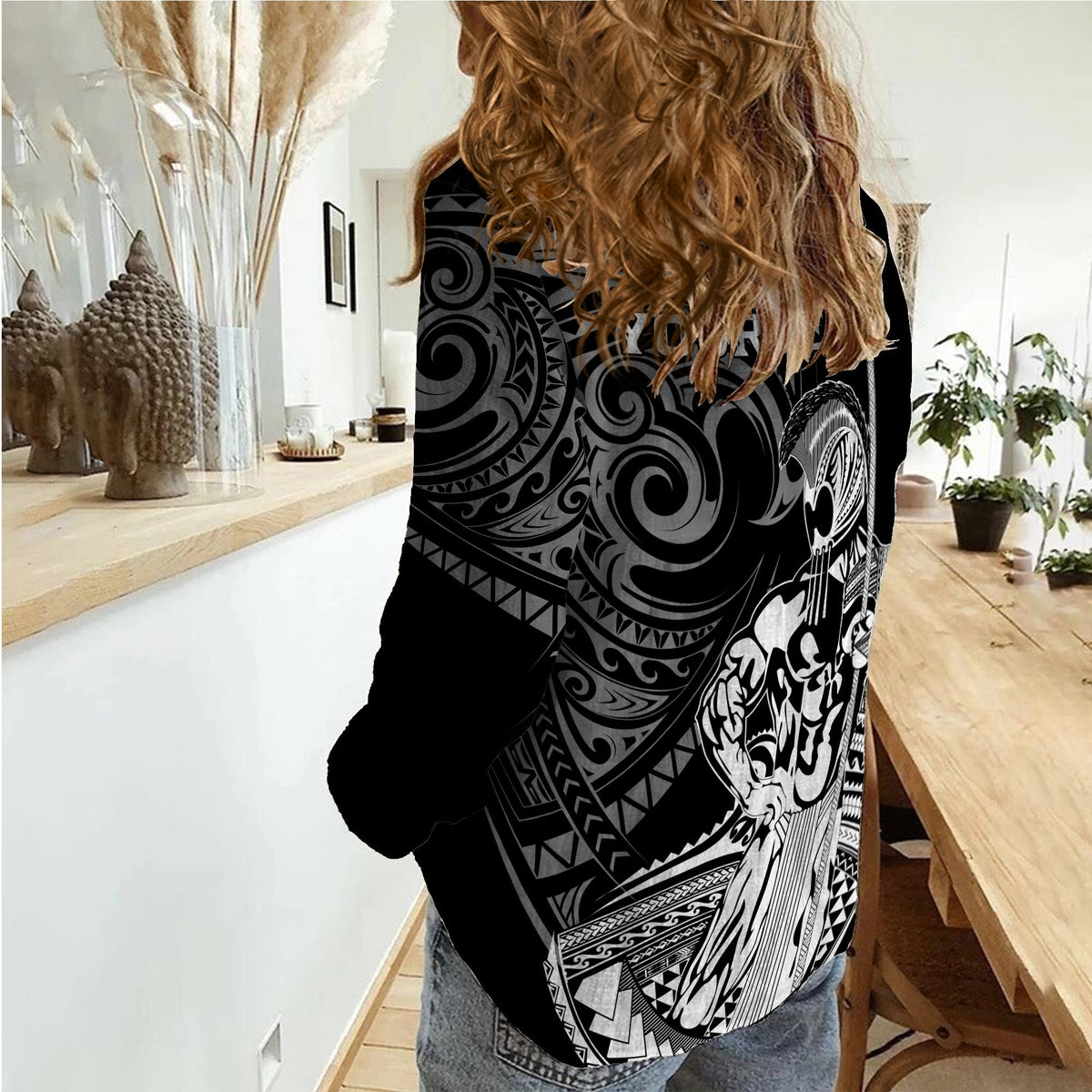 Custom Personalised Hawaii Ikaika Warrior Women Casual Shirt LT2 - Wonder Print Shop