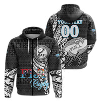 Custom Personalised Fiji Rugby Bati Tapa Pattern Hoodie LT2 - Wonder Print Shop