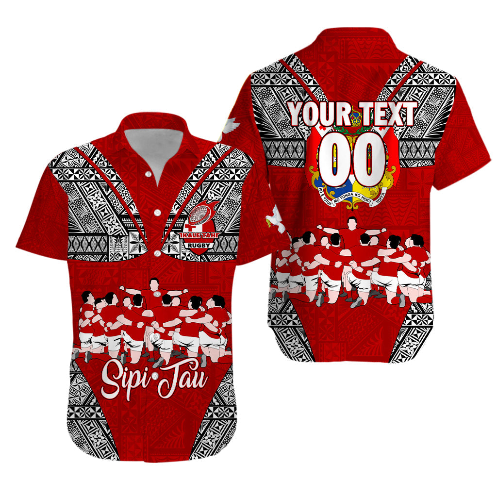 Custom Personalised Tonga Rugby Ikale Tahi Sipi Tau Hawaiian Shirt - LT2 - Wonder Print Shop