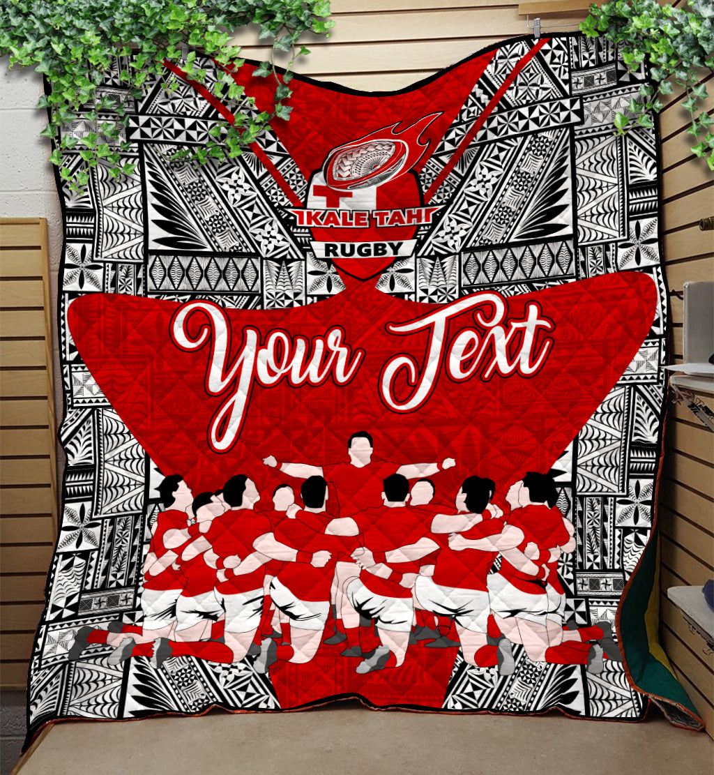Custom Personalised Tonga Rugby Ikale Tahi Sipi Tau Quilt LT2 - Wonder Print Shop