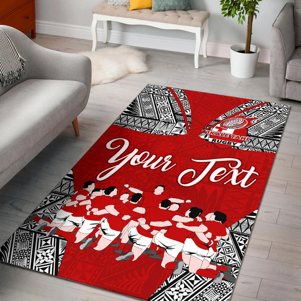Custom Personalised Tonga Rugby Ikale Tahi Sipi Tau Area Rug LT2 - Wonder Print Shop