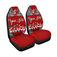 Custom Personalised Tonga Rugby Ikale Tahi Sipi Tau Car Seat Covers LT2 - Wonder Print Shop