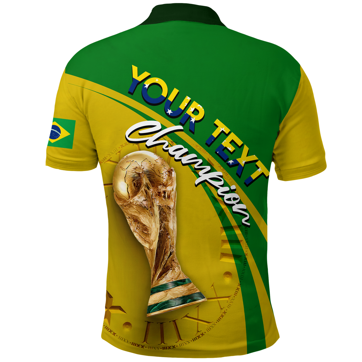 Custom Brazil Polo Shirt Football 2022 LT2 - Wonder Print Shop