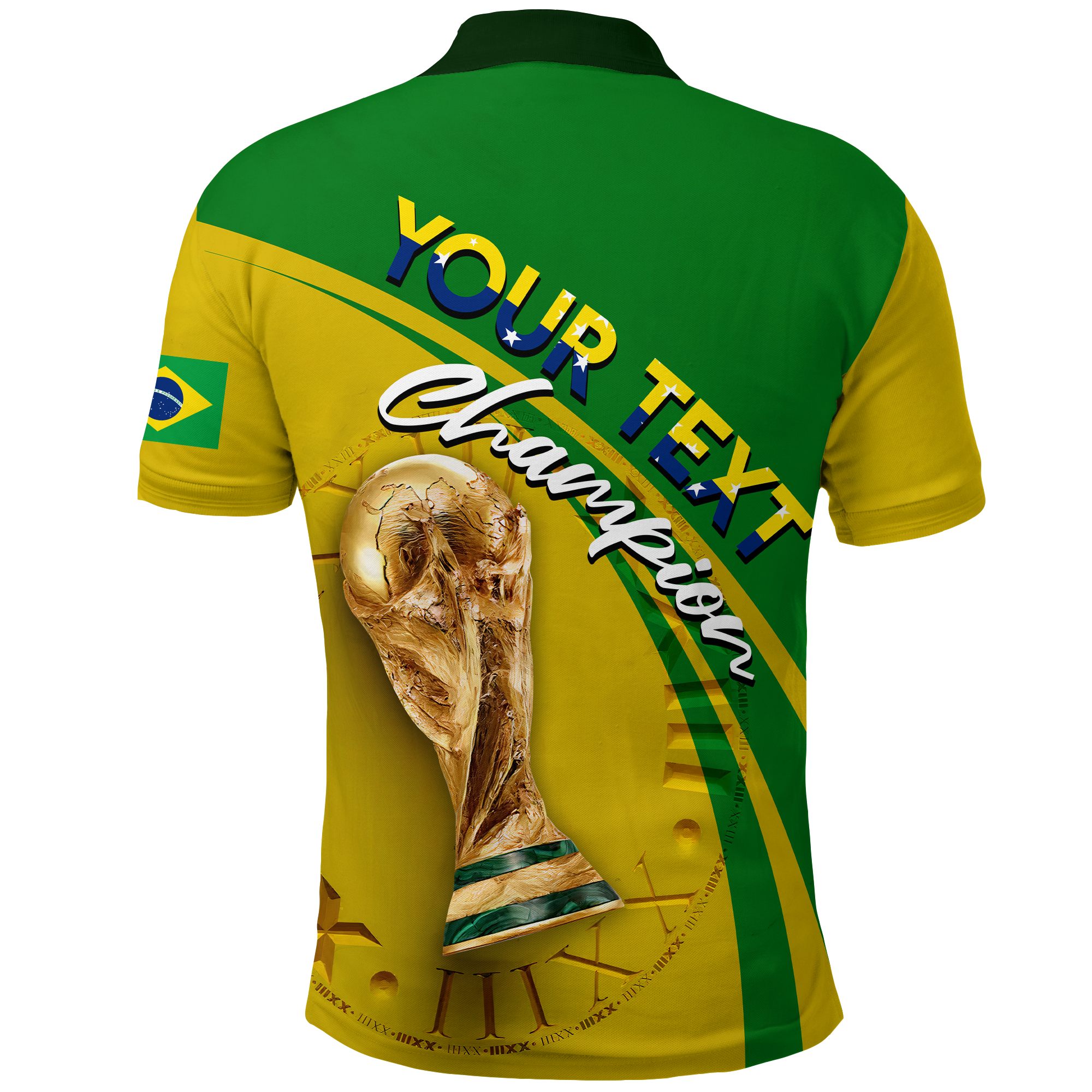 Custom Brazil Polo Shirt Football 2022 LT2 - Wonder Print Shop