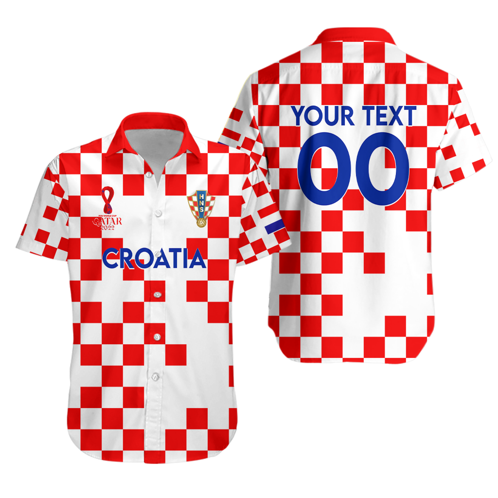 (Custom Personalised) Croatia Football World Cup 2022 Hawaiian Shirt - LT2 - Wonder Print Shop