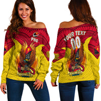 Custom Personalised Papua New Guinea Rugby Kumul Pride Women Off Shoulder Sweater LT2 - Wonder Print Shop