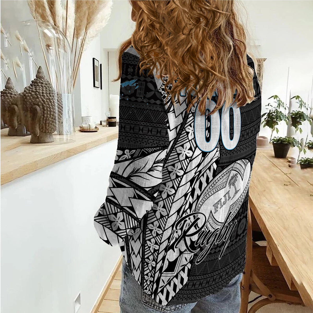 Custom Personalised Fiji Rugby Bati Tapa Pattern Women Casual Shirt LT2 - Wonder Print Shop