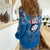 Custom Personalised Samoa Rugby Toa Samoa Blue Style Women Casual Shirt LT2 - Wonder Print Shop