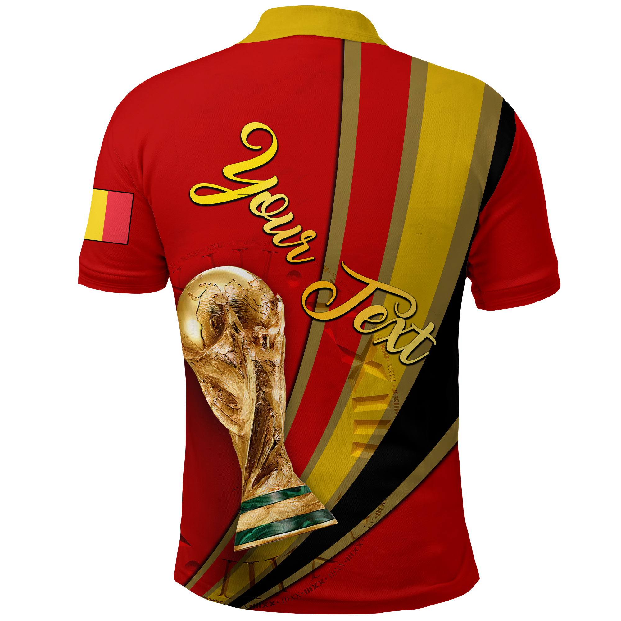 Custom Belgium Polo Shirt Football 2022 LT2 - Wonder Print Shop