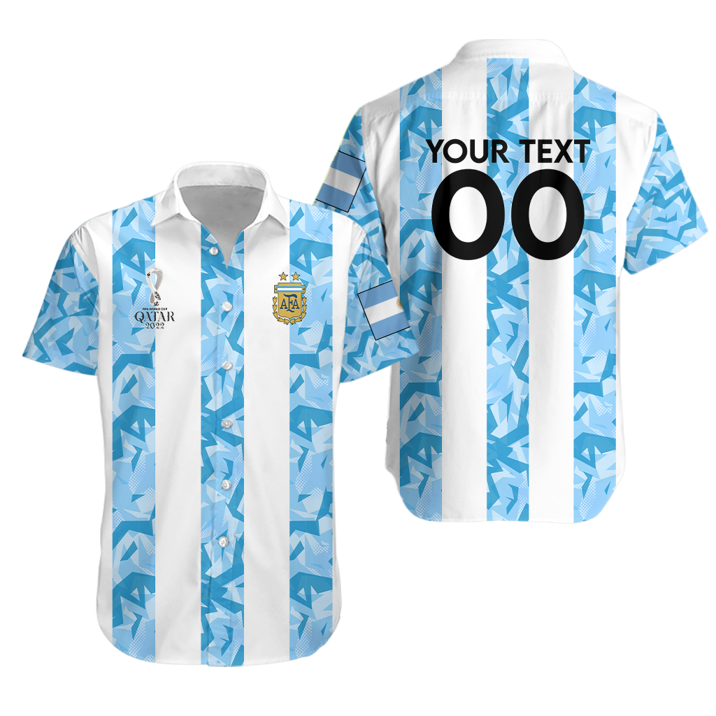 (Custom Personalised) Argentina Football World Cup 2022 Hawaiian Shirt - LT2 - Wonder Print Shop