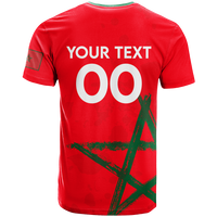 Custom Morocco T Shirt Football 2022 LT2 - Wonder Print Shop