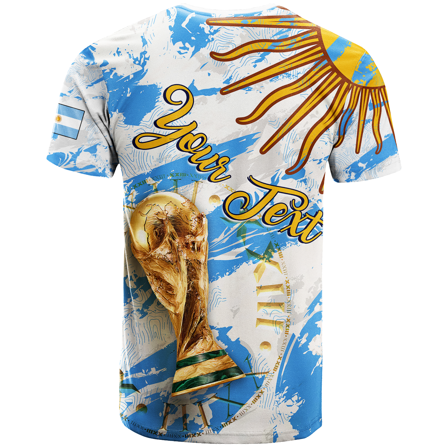 Custom Argentina T Shirt Football 2022 LT2 - Wonder Print Shop