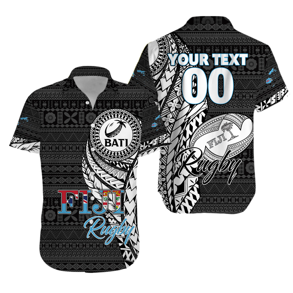 Custom Personalised Fiji Rugby Bati Tapa Pattern Hawaiian Shirt LT2 - Wonder Print Shop