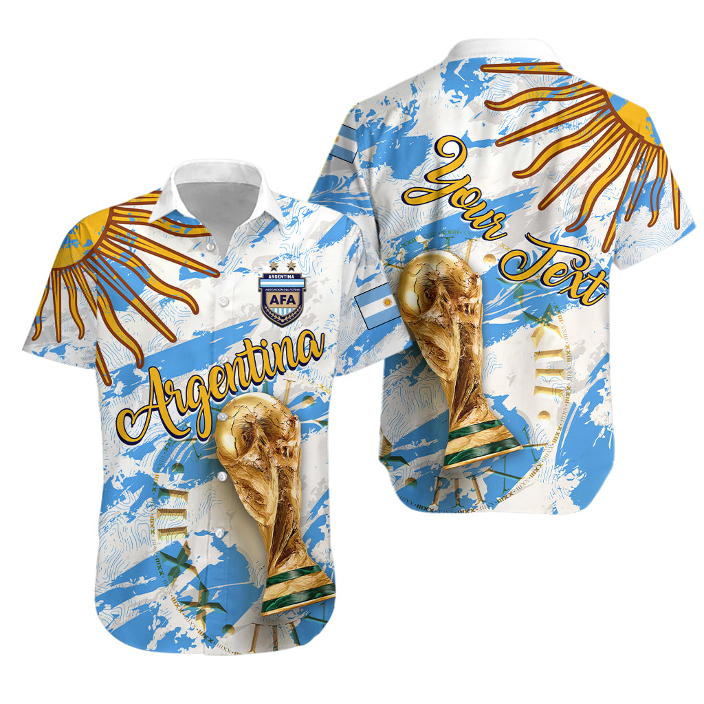 (Custom Personalised) Argentina Football World Cup 2022 Hawaiian Shirt - LT2 - Wonder Print Shop