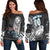 Custom Personalised Fiji Rugby Bati Tapa Pattern Women Off Shoulder Sweater LT2 - Wonder Print Shop