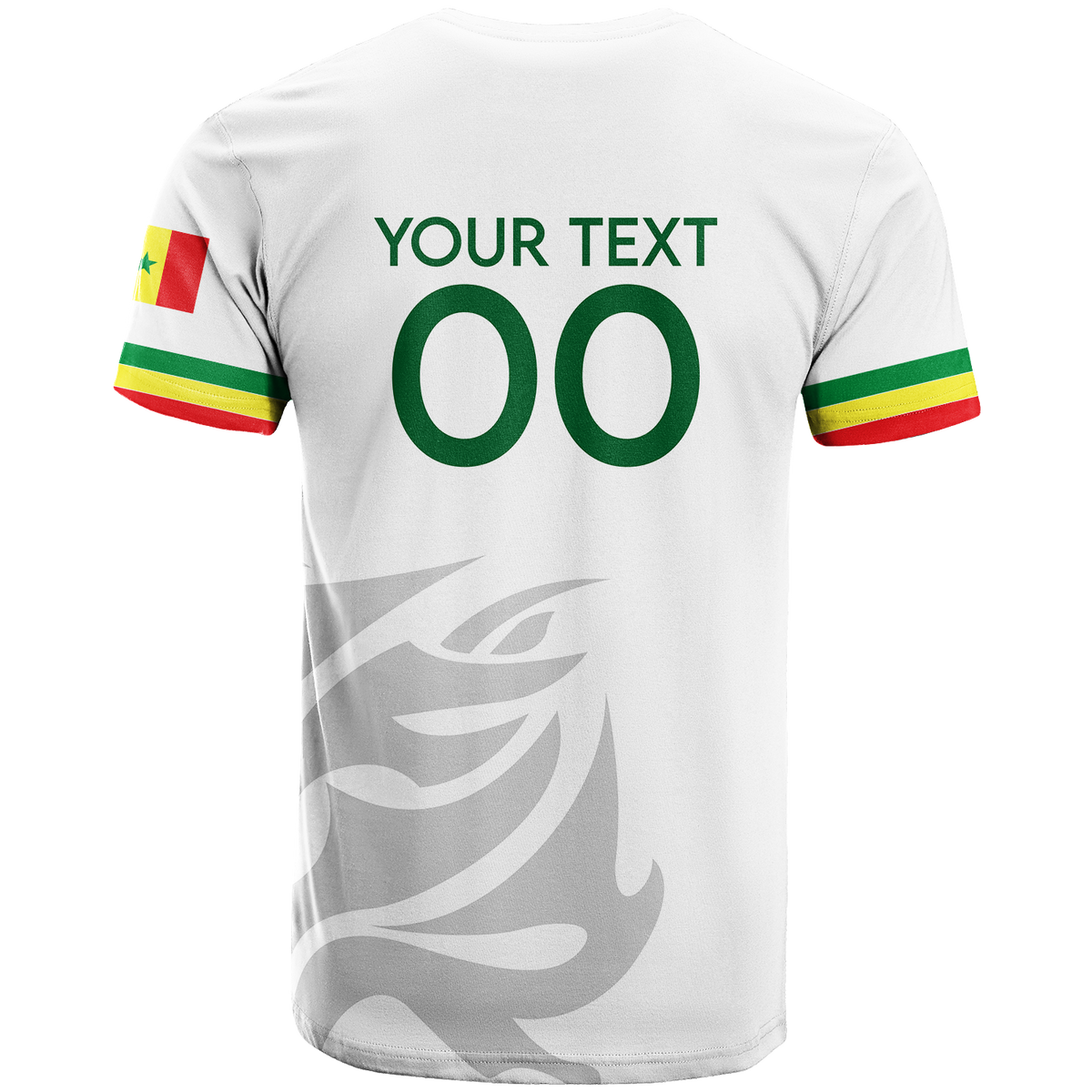 Custom Senegal T Shirt Football 2022 LT2 - Wonder Print Shop