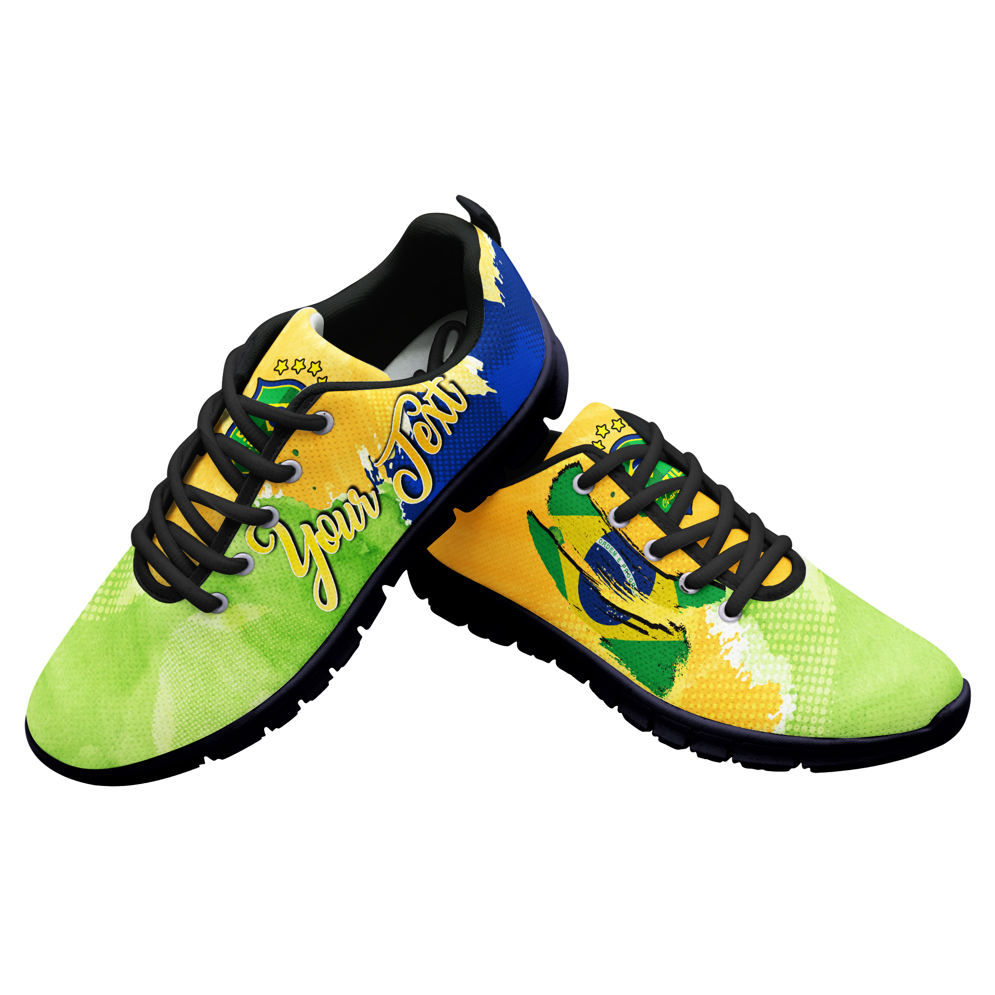 (Custom Personalised) Brazil Football World Cup 2022 Sneaker - LT2 - Wonder Print Shop