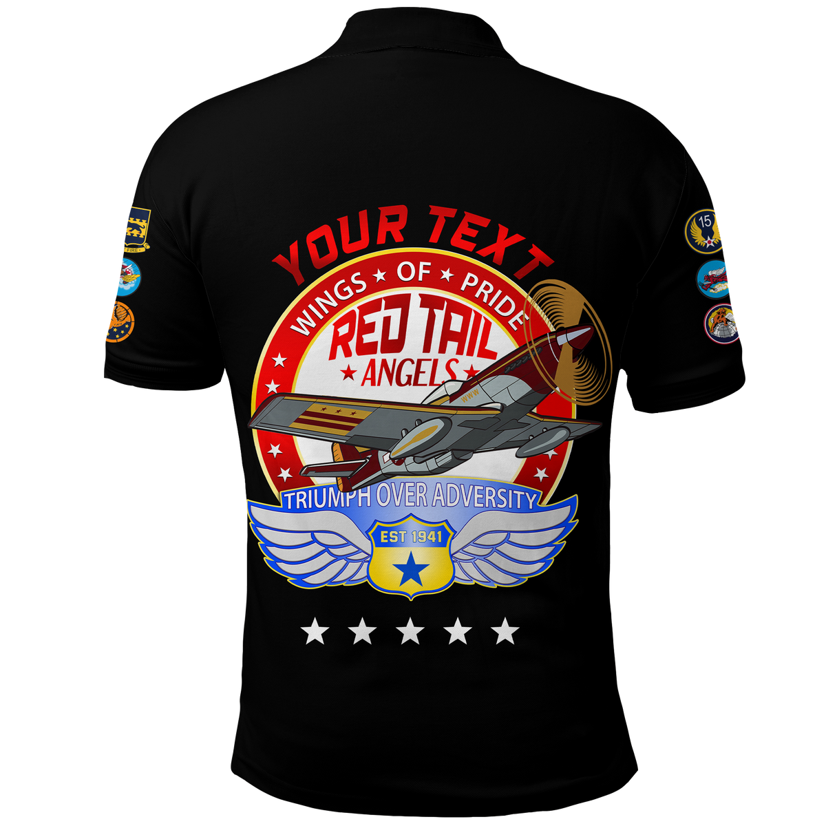 Custom Tuskegee Airmens Red Tails African American Heros Polo Shirt LT2 - Wonder Print Shop