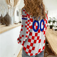 (Custom Personalised) Croatia Football World Cup 2022 Women Casual Shirt - LT2 - Wonder Print Shop