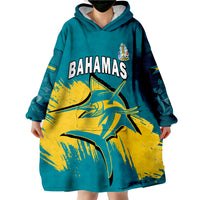 (Custom Personalised) Bahamas Blue Marlin With Bahamian Coat Of Arms Wearable Blanket Hoodie - Wonder Print Shop