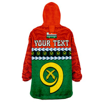 (Custom Personalised) Penama Province Vanuatu Pig Tusk Polynesian Flag Style Wearable Blanket Hoodie - Wonder Print Shop