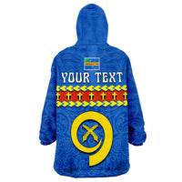 (Custom Personalised) Tafea Province Vanuatu Pig Tusk Polynesian Flag Style Wearable Blanket Hoodie - Wonder Print Shop
