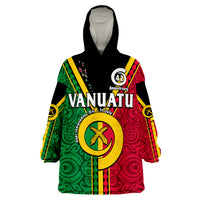 (Custom Personalised) Vanuatu 42 Years Anniversary Hapi Independens Dei Wearable Blanket Hoodie - Wonder Print Shop