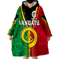 (Custom Personalised) Vanuatu 42 Years Anniversary Hapi Independens Dei Wearable Blanket Hoodie - Wonder Print Shop