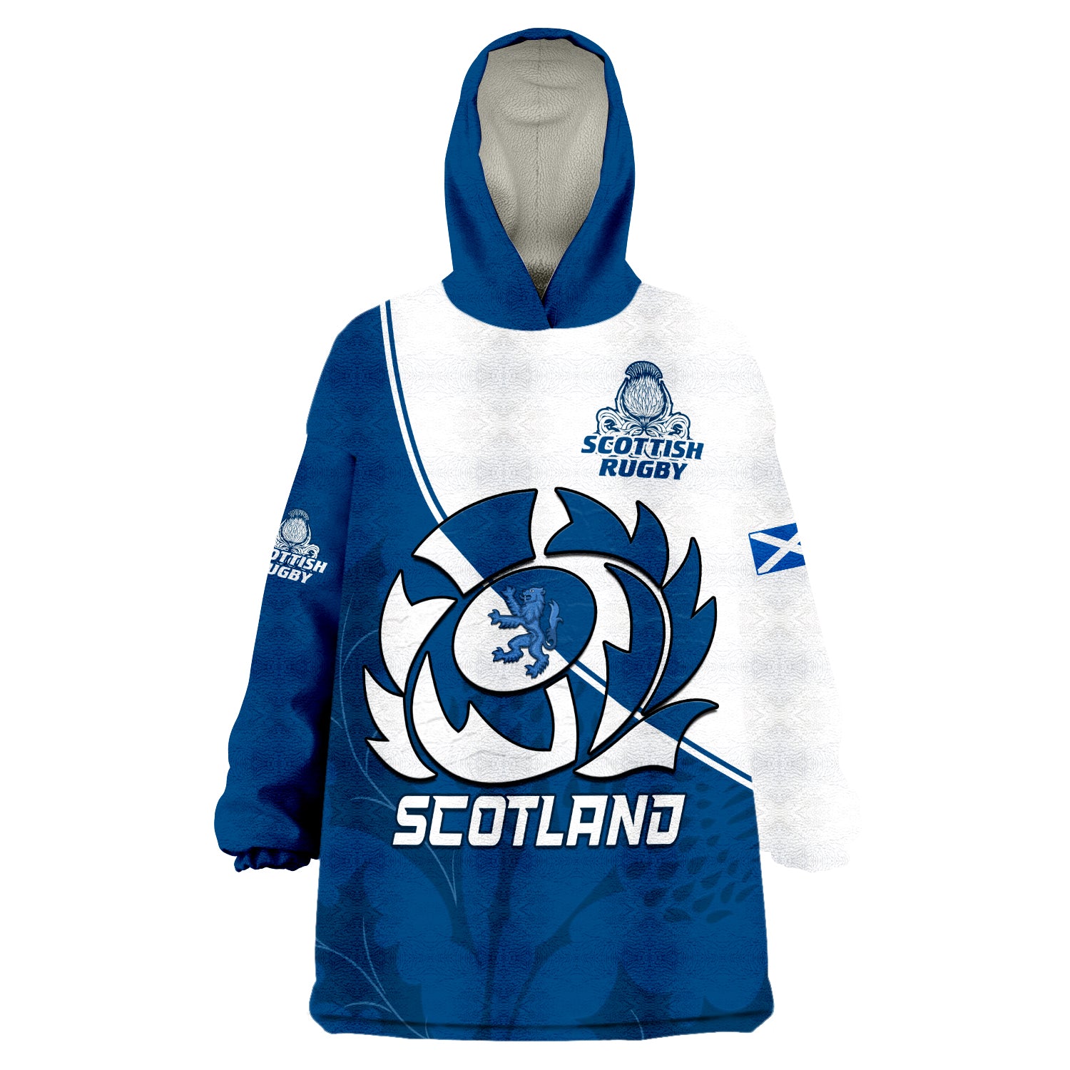 custom-text-and-number-scotland-rugby-scottish-coat-of-arms-mix-thistle-newest-version-wearable-blanket-hoodie
