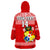 (Custom Text And Number) Tonga Rugby Mate Maa Tonga Pacific Ngatu White Wearable Blanket Hoodie - Wonder Print Shop