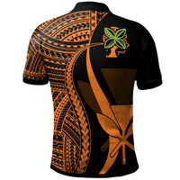 Fua Creative Hawaii Polo Shirt Orange Polynesian Tentacle Tribal Pattern LT10 - Wonder Print Shop