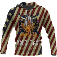 Custom Viking Hoodie American Warrior Victorious RLT12 - Wonder Print Shop