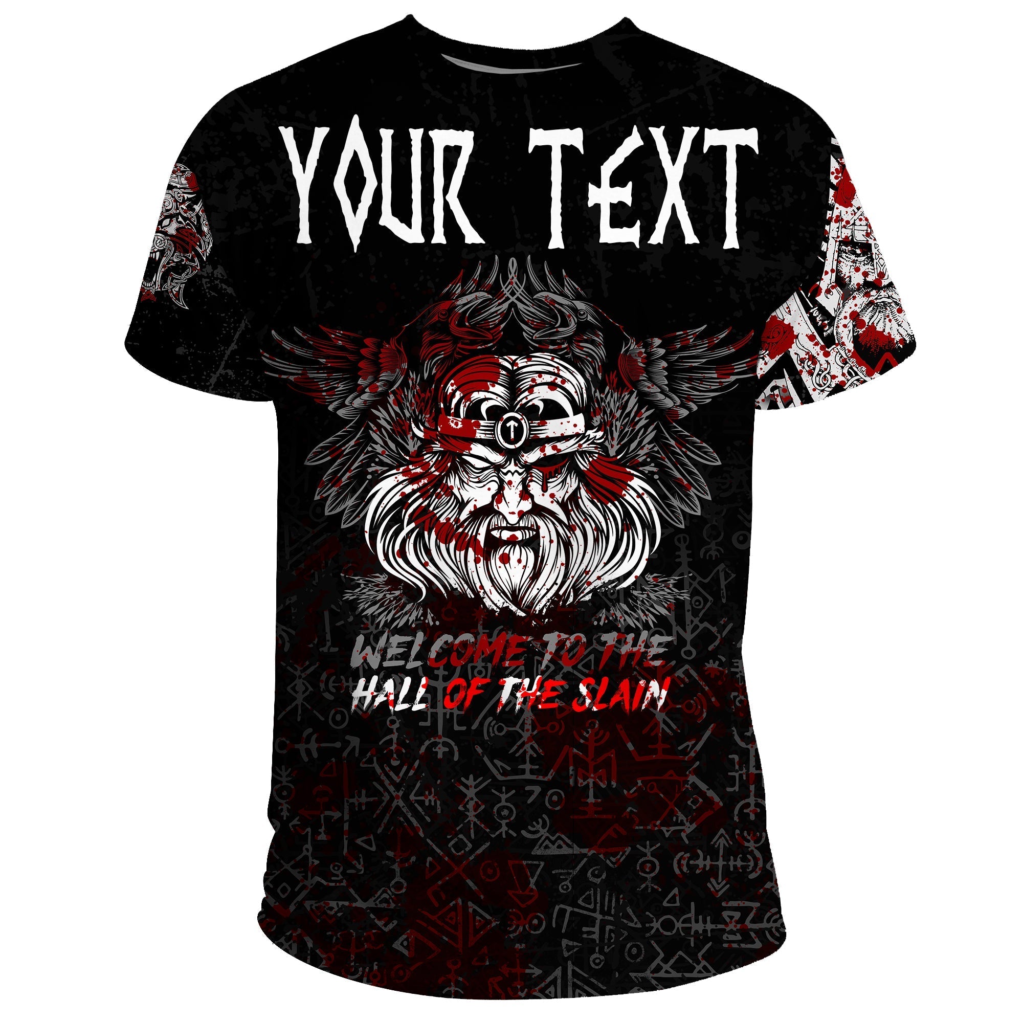 Custom Viking Odin Viking T Shirt Blood RLT12 - Wonder Print Shop