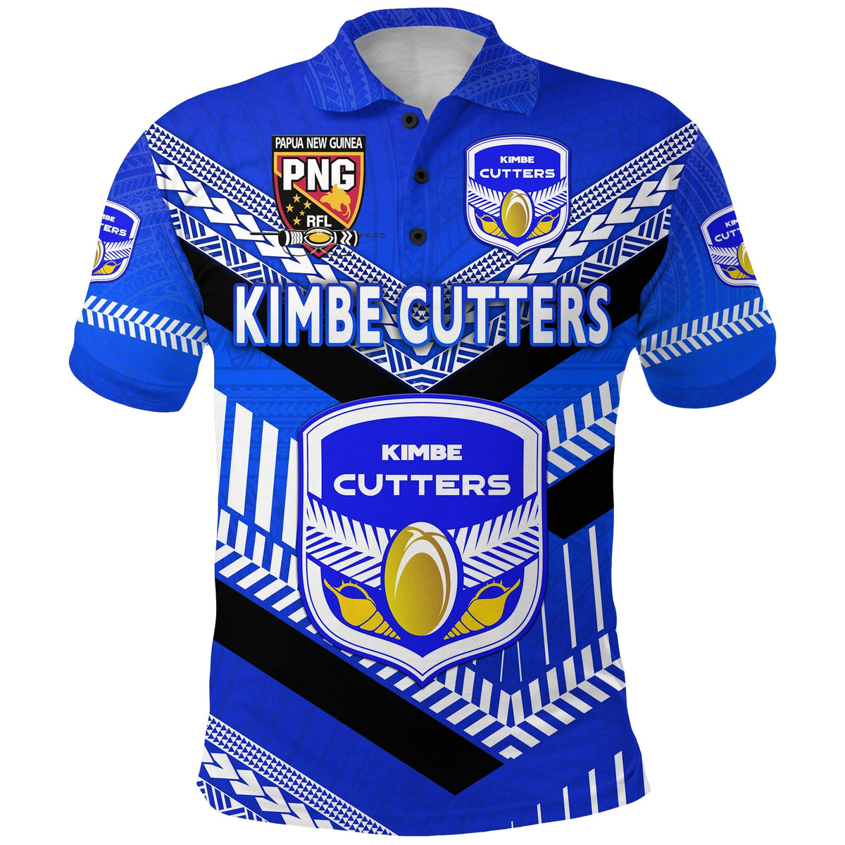 Papua New Guinea Kimbe Cutters Polo Shirt Rugby Blue LT8 - Wonder Print Shop