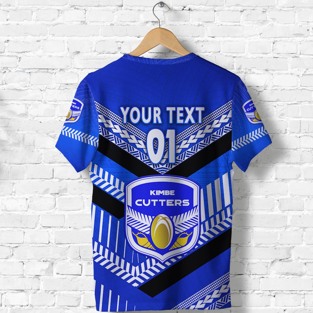 Custom Papua New Guinea Kimbe Cutters T Shirt Rugby Blue, Custom Text And Number LT8 - Wonder Print Shop