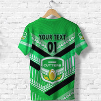 Custom Papua New Guinea Kimbe Cutters T Shirt Rugby Green, Custom Text And Number LT8 - Wonder Print Shop