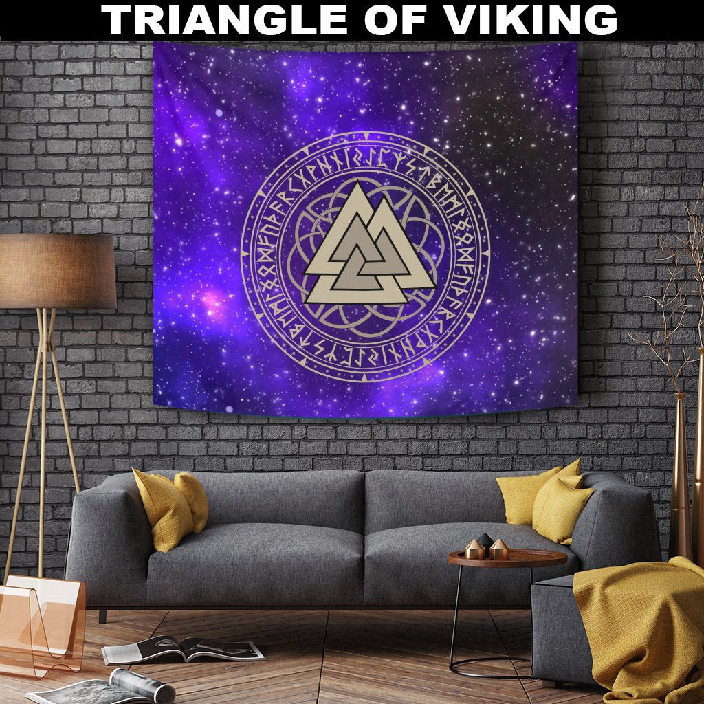 Viking Tapestry - Triangle Viking and Galaxy RLT12 - Wonder Print Shop
