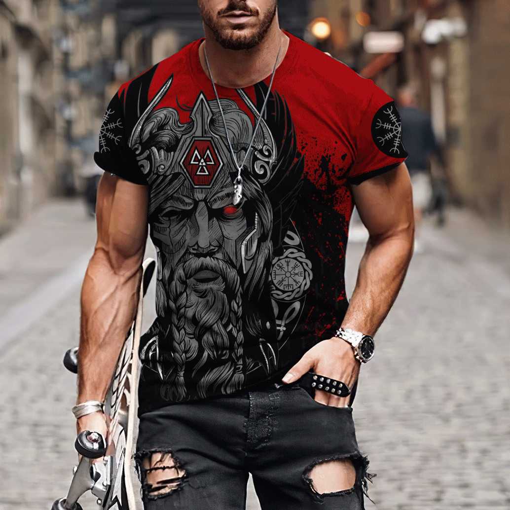 Viking Clothing Viking Odin All Over Printed T Shirt RLT12 - Wonder Print Shop