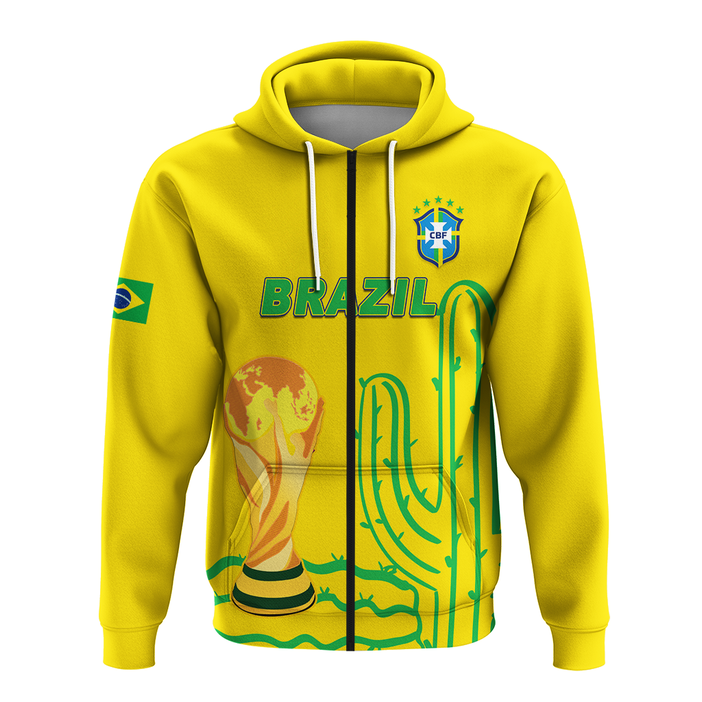 Custom Brazil Champion Football 2022 Hoodie LT12 - Wonder Print Shop