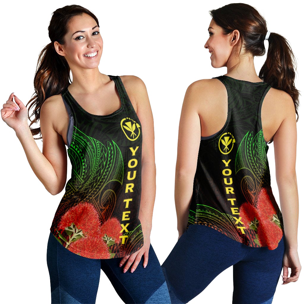 (Custom Personalised) Hawaii Polynesian Women Racerback Tank - Ohia Lehua LT12 - Wonder Print Shop